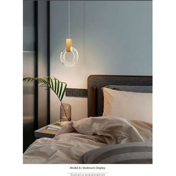 Modern Crystal Ring Chandelier Creative Villa Hotel Restaurant Gold Pendant Light Staircase Chandeliers