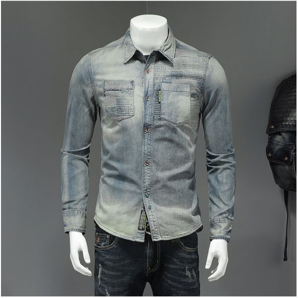 Full Sleeve Length DRESS SHIRTS 2022 Unique Design Spring Fashion Men's Retro Flower Shirt