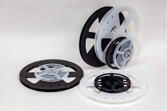 SMD / SMT Blue And Black Plastic Cable Reel 8-88Mm Tape Carrying
