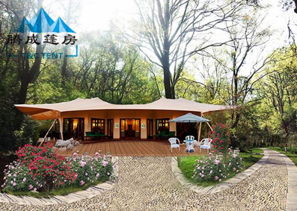 Durable Design Bell Tent Glamping , 100% Waterproof Hotel Tents For Sale