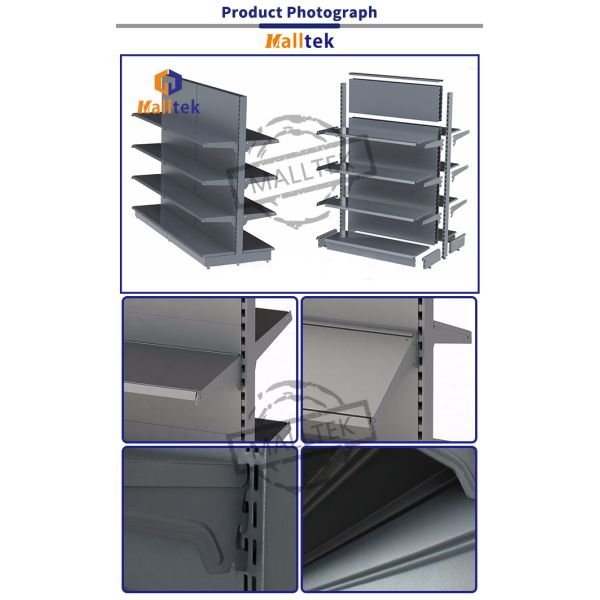 Розничный магазин Супермаркет Гондола Полки Двухсторонние металлические пегборд