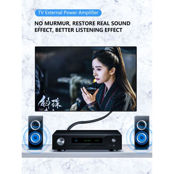 HDTV HiFi 6 Foot Audio And Video Cable 2RCA Male To 2RCA Male