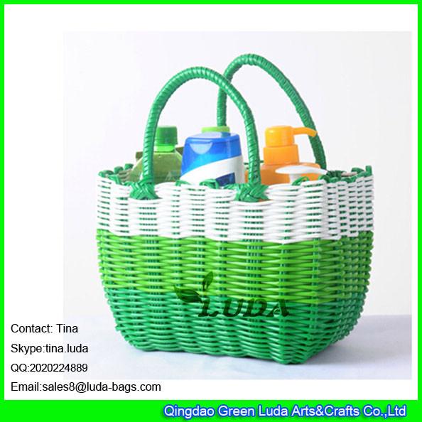 LUDA elegant pp women beach bag small waterproof basket for washroom