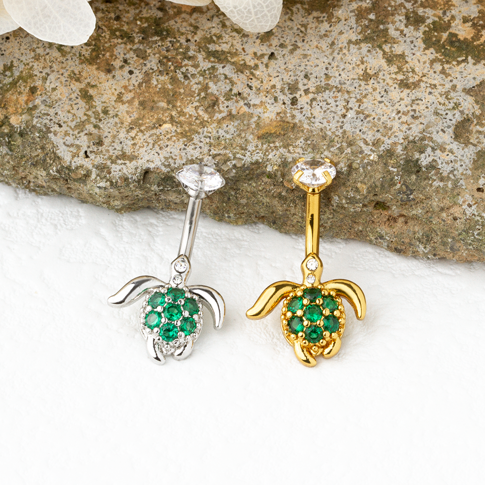 10 mm 12 mm Corps en acier inoxydable bijoux Rhinestone Belly Button Piercing bijoux