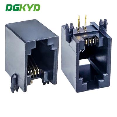 DGKYD55211144IWA1DY5 RJ11 connector 5521 4P4C all plastic with ear 1X1 modular horizontal socket PBT