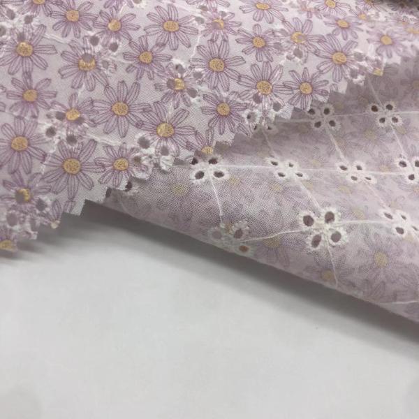 Printed stylish Cotton Embroidery Fabric Home Textile M04-LK015