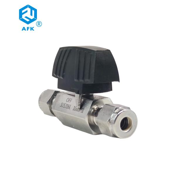 Válvula de bola de alta pressão 1/4 de BSPT 1000psig NPT de aço inoxidável