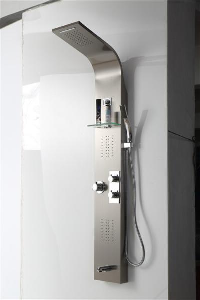 Easy Clean Shower Columns Panels / Rain Shower Panel With Shelf / Multi Body Jets
