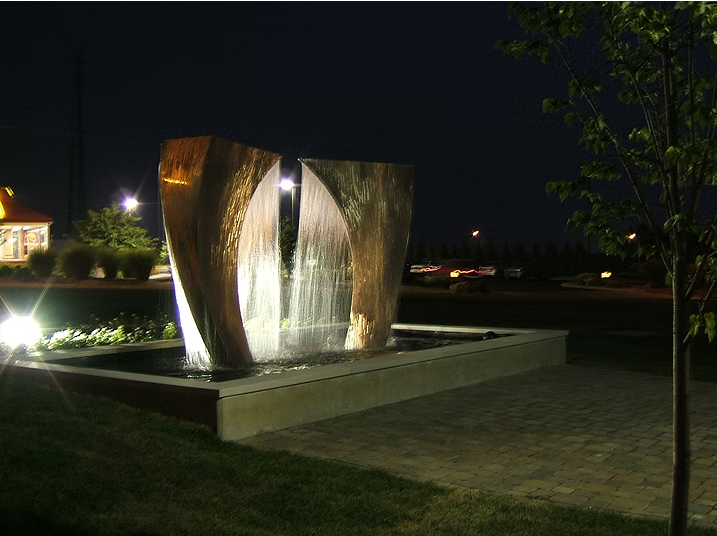 Decorative Outdoor Garden Water Fountain Stainless Steel Sculpture
