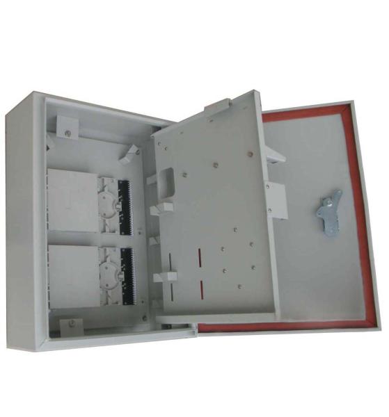 White color Indoor Fiber Optic Terminal Box Wall Mounting 72 Cores With SC / FC / LC / ST Port