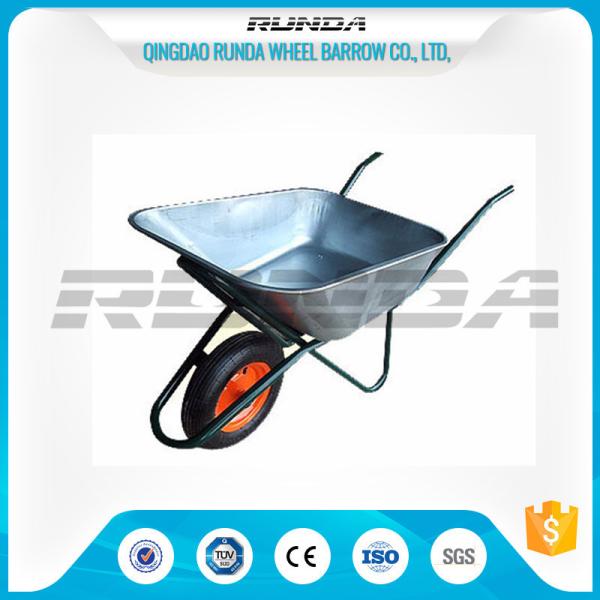 Household Heavy Duty Galvanised Wheelbarrow 75 Litre Single Wheel Steel Handle