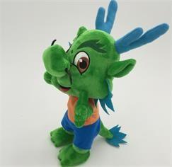 Stuffed Plush Toys Cartoon Character dragon in green OEM ODM service