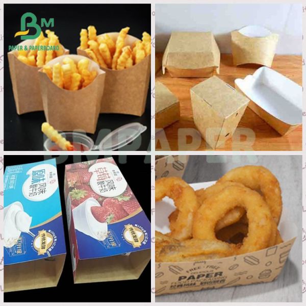 325 грамм Продовольственный класс Высокая прочность Белое покрытие Kraft Back CKB для упаковки