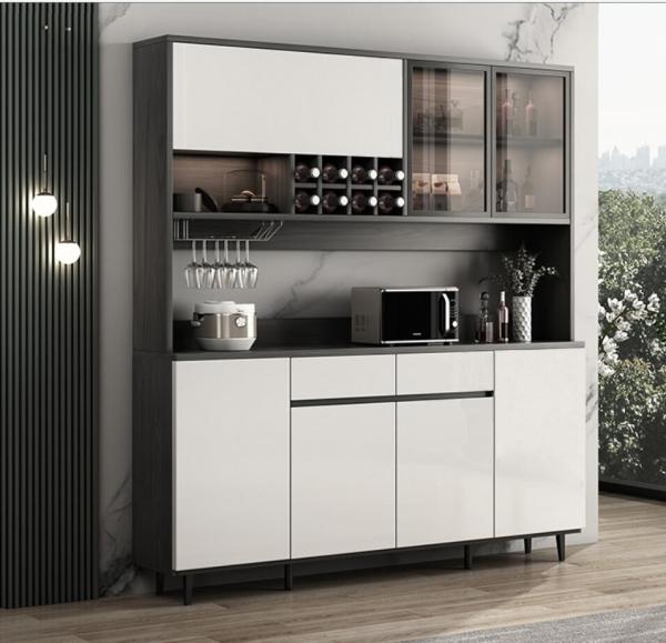 Pure White Glass Door Modern Storage Cupboard Playwood Home Furniture Lacquer Finished