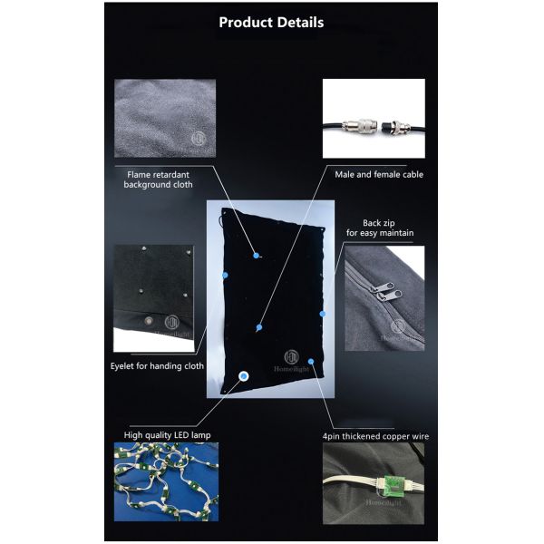 Full Color Changeable P18cm RGB LED Video Wall Curtain For Stage Wedding Party