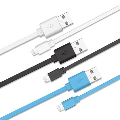 Flat PVC 2M Lightning To USB Charging Cable For IPad