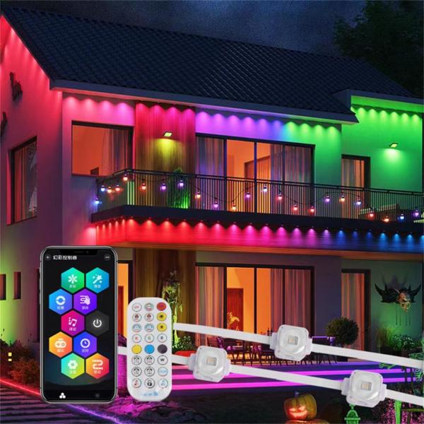High Brightness Easy Control Smart App bluetooth Control 20MM 0.4W   High Brightness RGBW Holiday Outdoor Eaves Light