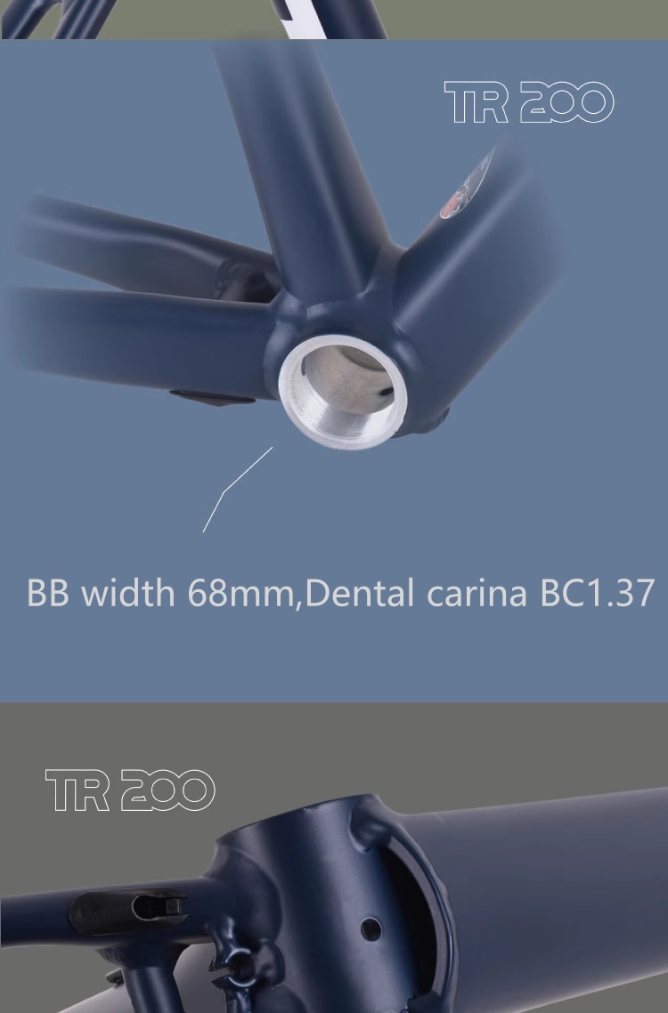 Части велосипеда 700x32c Алюминиевая дорожная велосипедная рама с большой прямой трубой Headtube Розово-синий