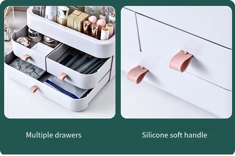 Advanced Beautiful Desktop Dust-proof Partition Classification Storage Container Large Capacity Cosmetics Jewelry Storage Box