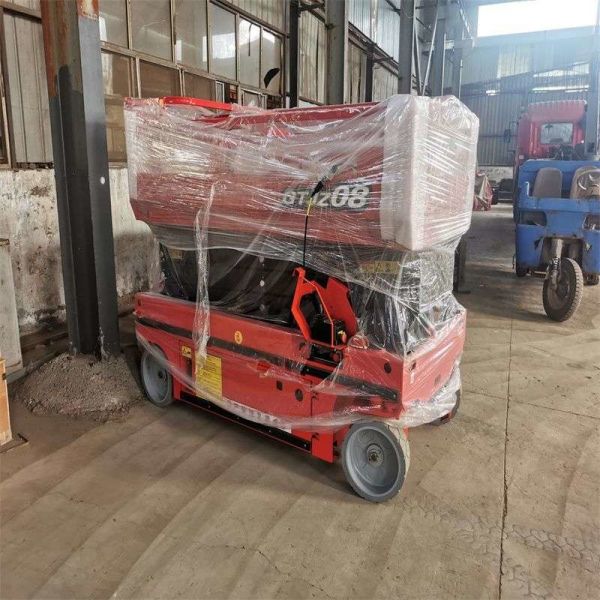 10m Small Hydraulic Aerial Construction Work Platforms Electric Scissor Lift