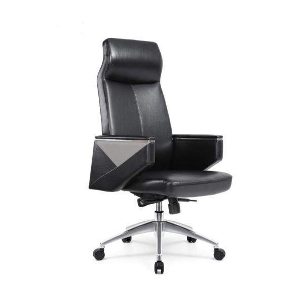 High End Fashion High Back Office Chair Executive Chair With Electroplated Armrest
