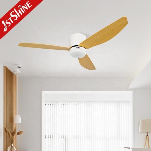 1stshine LED Ceiling Fan Low Ceiling DC Motor 3 Color Blades Impressão de Transferência de Água