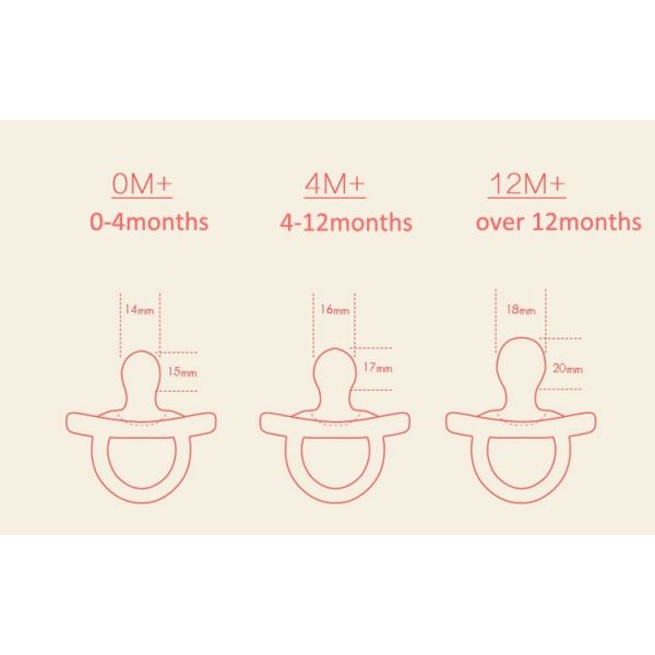 Transparency Silicone Baby Pacifier Food Grade With Big Plush Size Nipple Teat