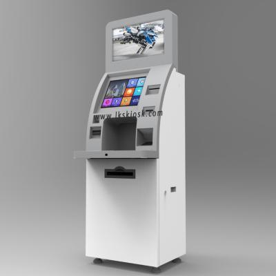 Indoor Self Service Kiosk Dual Touch Screen For Social Insurance Department