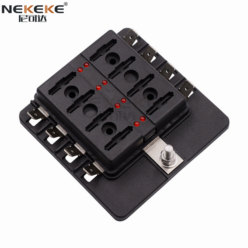Plastic Housing 6 Way Marine Fuse Box Vibration Resistant Design Boat Fuse Block