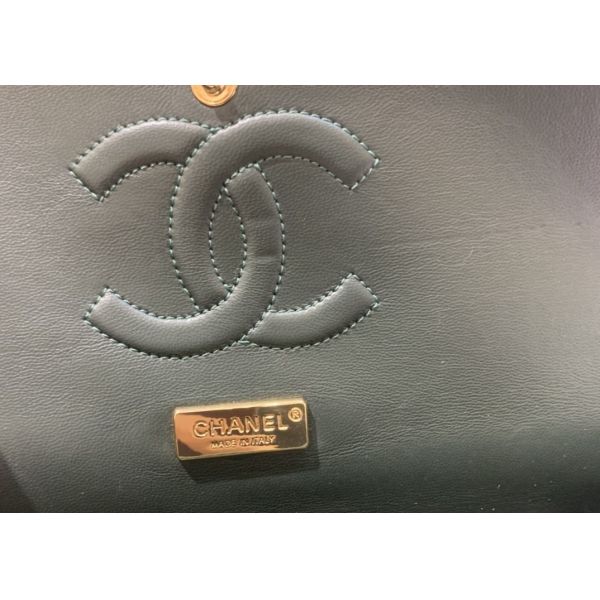 Classic Style Green Croc Crossbody Bag , 25.5cm Crocodile Skin Shoulder Bag