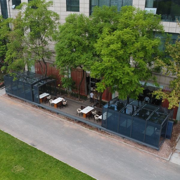 Indoor/Outdoor Aluminum Luxury Victorian Style Contemporary Polygon Glass House Four Seasons Solarium Hotels Tempered Glass