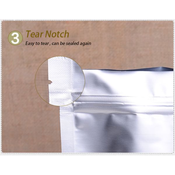 Print Customized Aluminum Foil Packaging Bags Stand Up Pouches With Zipper