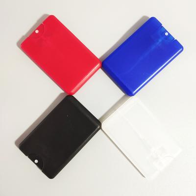 Custom Logo Empty Plastic Transparent 20ml Pocket Credit Card Flat Alcohol Travel Spray Perfume Bottle