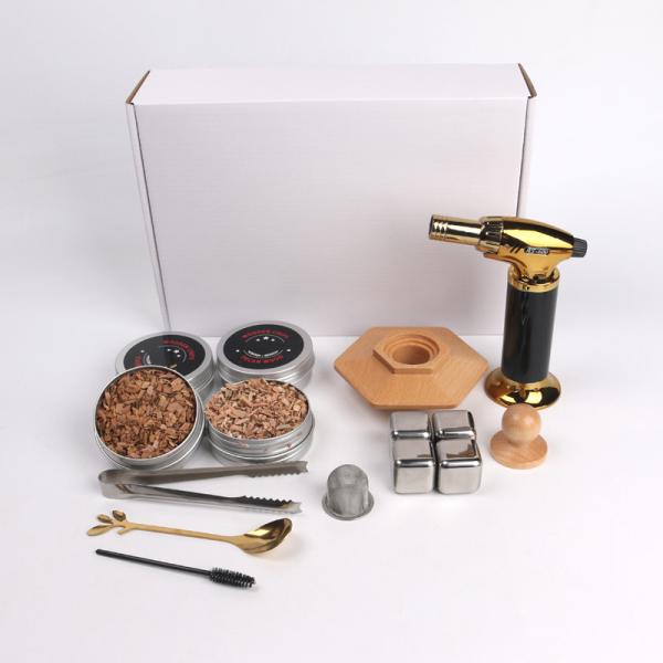Old Fashioned Wood Cocktail Smoker Kit with Torch  Wood Chips for Bourbon Whiskey Birthday Whiskey Gift for Men
