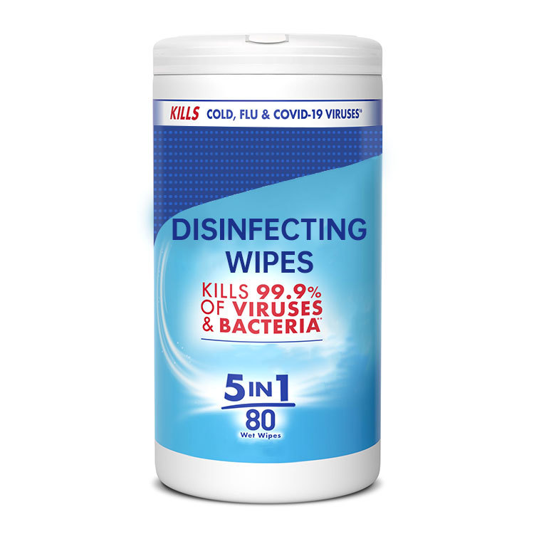 Custom 80sheet Large-Size Dye-Free and Bleach-Free Multi-Purpose Cleaning Disinfecting Wipes for Cleaning