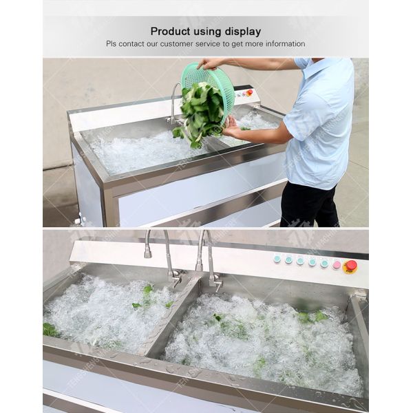 Fruit Orange Leaves Vegetables sward beans  Herbs Fruiting vegetables Wash Washer Washing Cleaning processing production Double cylinder fruit and vegetable washing machine