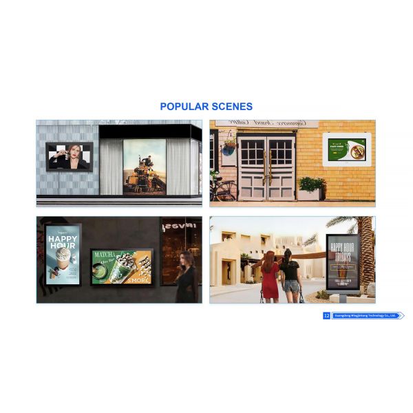 MJK 43 Inch Wall Mount Indoor/Outdoor LCD Digital Poster Touch Screen Animation OEM Customizable Elevator Advertising Display