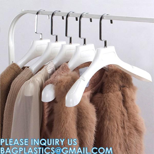 Boutique Plastic Hanger OEM Brand Fashion Adult Coat Garment Display Plastic Gold Hangers