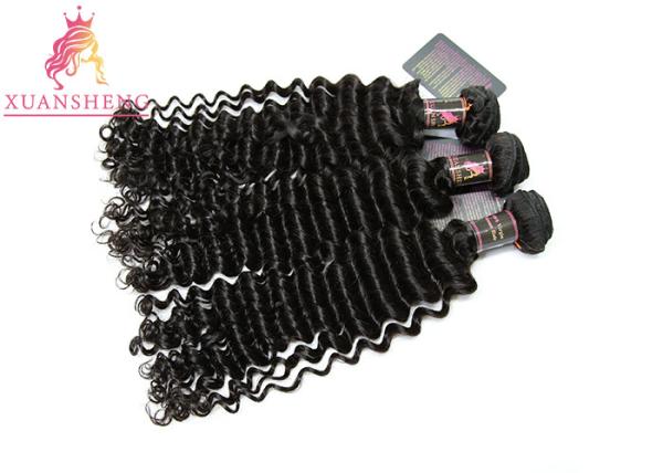 Real Virgin Peruvian Hair Extensions / 10 - 30 Deep Wave Hair Bundles