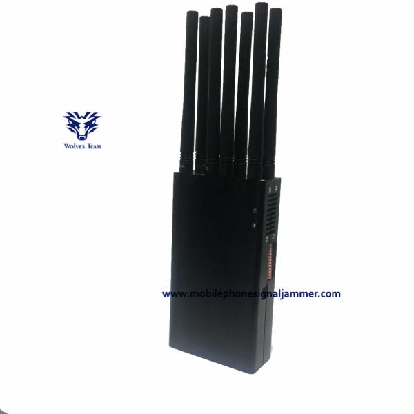 3G 4GLTE 4G WIMAX Mobile Phone Signal Jammer 8 Antenna Handheld Type CE Approval