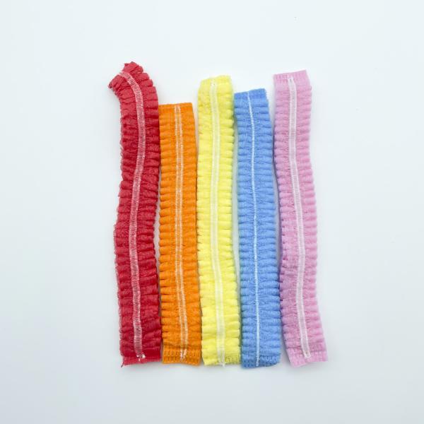 Single-use 18'' Disposable Hair Net Cap Bouffant Caps 10gsm Recycle Polypropylene