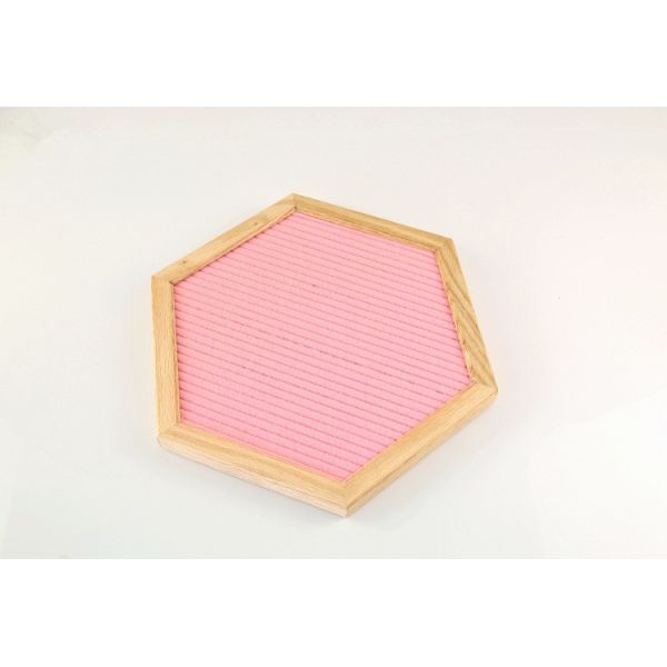 Unique Shape Wooden Letter Board , Changeable Wooden Hexagon For Home Decor