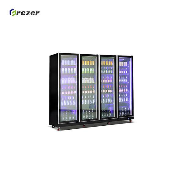 Large Beverage Display Refrigerator 4 Door Commercial Bar Fridges