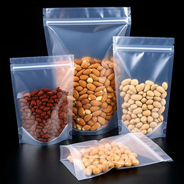 Food-Grade Eight Sided Sealing Bags With Transparent Windows Ideal For Snacks And Nuts Packaging Bulk Orders Discounts.