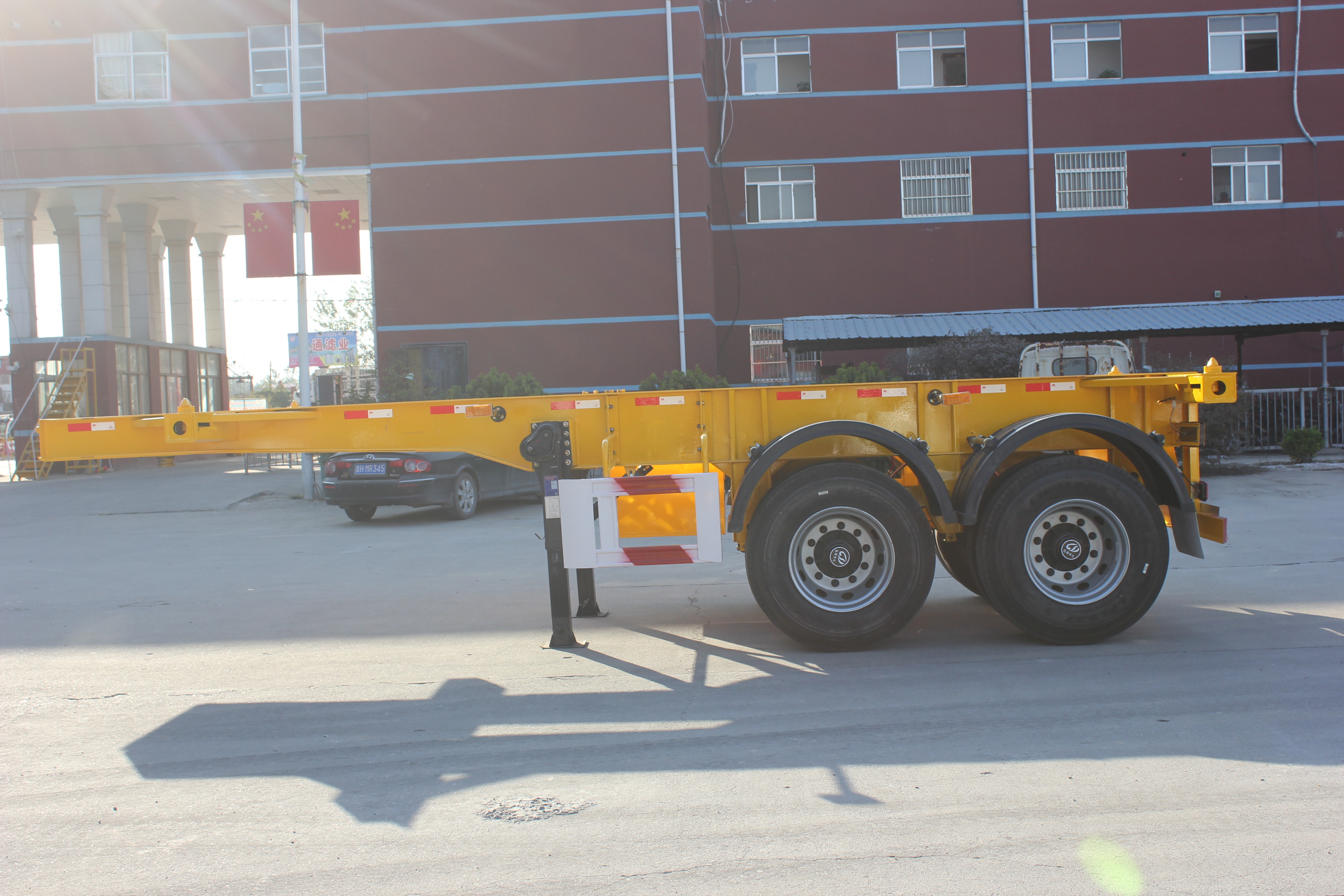 Подвеска Лист-пруга/воздушная подвеска трехосный скелетный прицеп для контейнерной перевозки