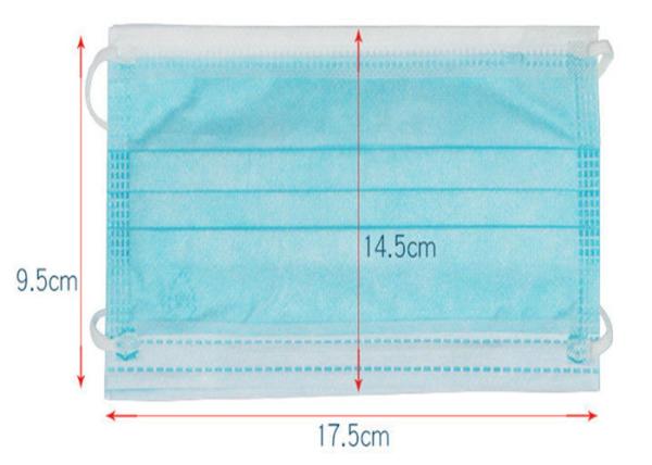 Latex Free Disposable Dust Mask , Medical Grade Mask 3 Ply Easy To Breath