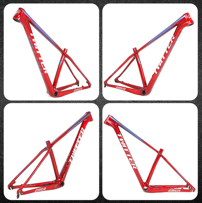 ЛЕОПАРД Pro T800 до подвес 148mm рамки 29er цапфы MTB полный красное