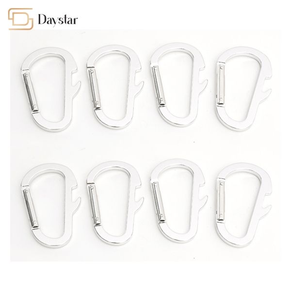 Keychain Hiking Metal Accessories , D Shape Snap Buckle Metal Carabiner Clip