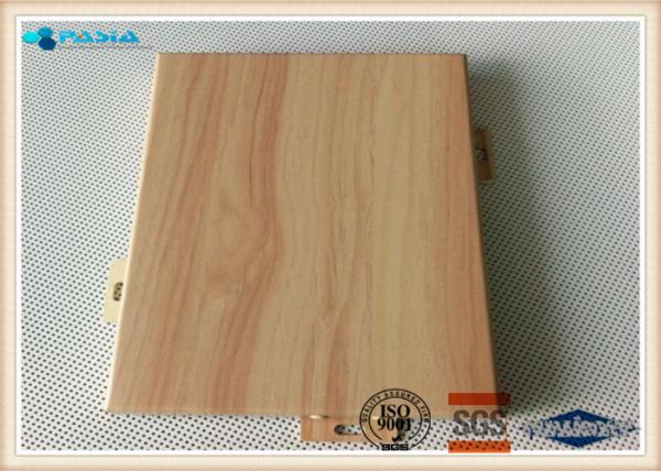 Outdoor Facade Decoration Wood Grain Aluminium Composite Panel 3mm Thickness