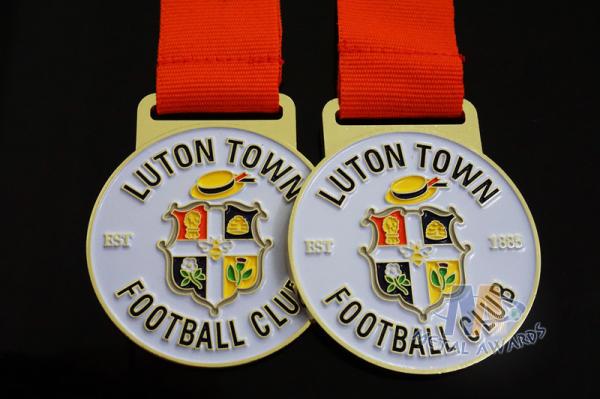 Custom Metal Zinc Alloy Football Medals Soft Enamel with Europe Printing Ribbon